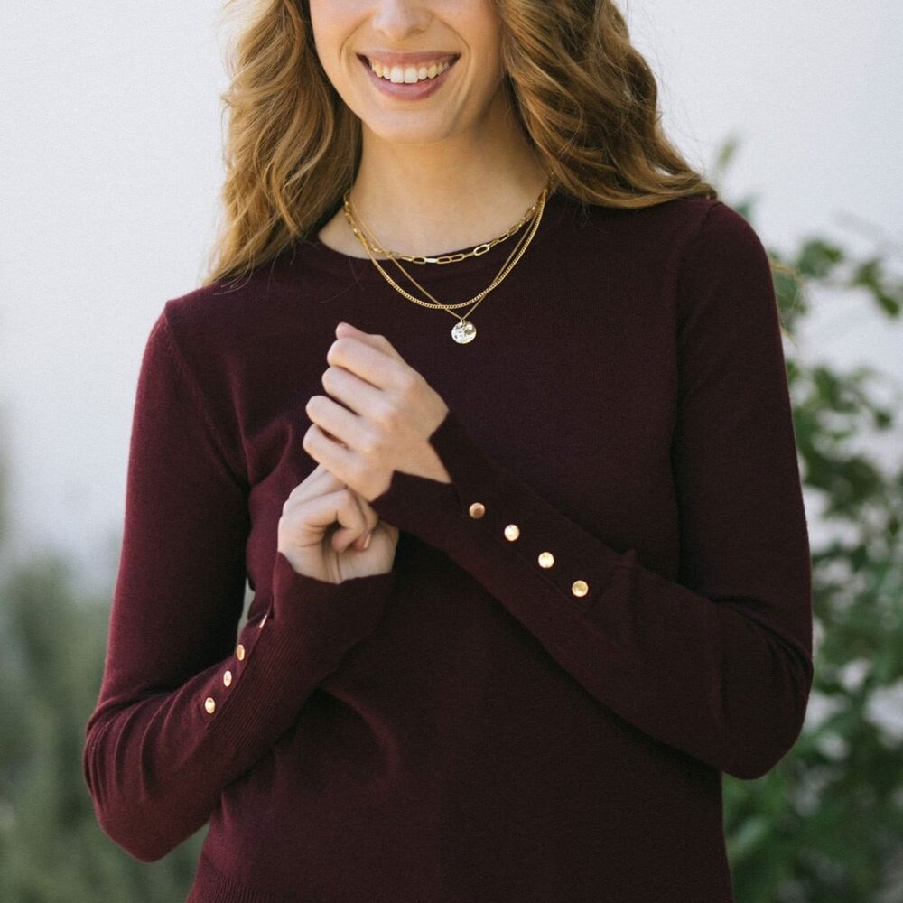 Burgundy sweater